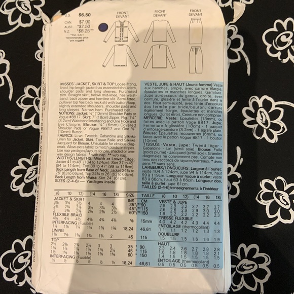 Vintage vogue easy sew pattern - Picture 2 of 2